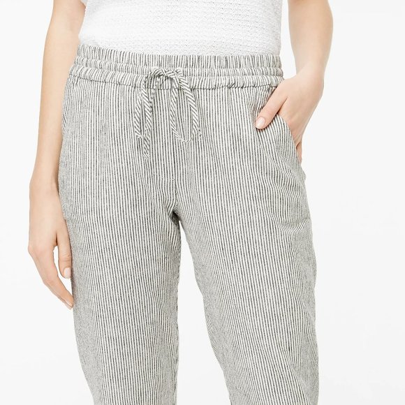 J Crew Linen Cotton Drawstring Soft Ankle Pants - Picture 3 of 5